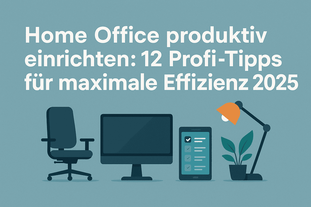 Home Office produktiv einrichten: 12 Profi-Tipps für maximale Effizienz 2025